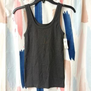 Aerie Dark Gray Wide Ribbed Tank Top Size XS